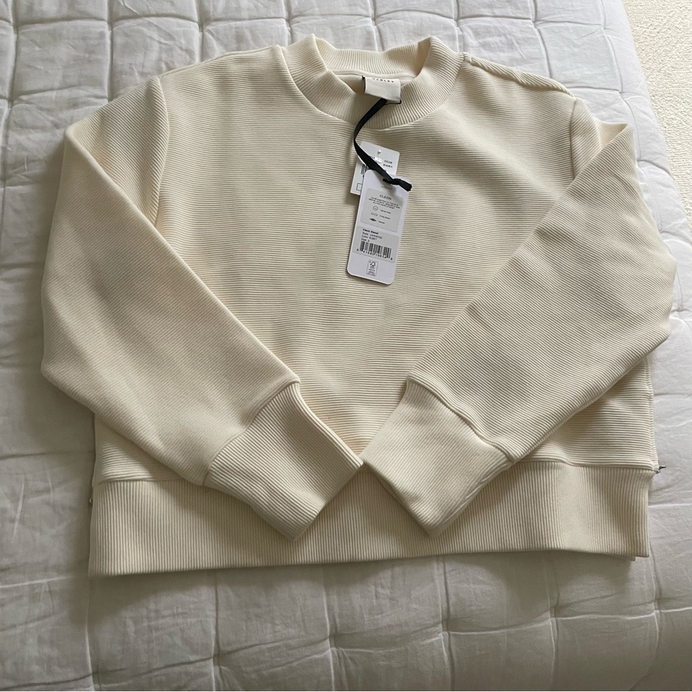 Varley Cleon pullover in Egret cream - Picture 7 of 12